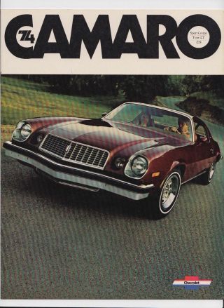 1974 Chevrolet Camaro Brochure Sport Coupe Type Lt Z28