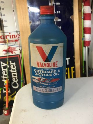Vintage Valvoline Outboard & 2 - Cycle Motor Oil Has Station Chris Craft Boat