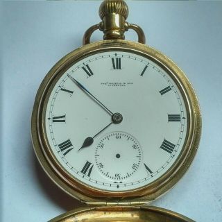 Antique Pocket Watch Thomas Russel & Sons Liverpool Gold Filled