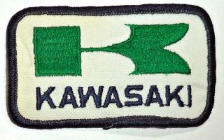 Vintage Kawasaki Motorcycle 2 " X 3.  5 " Inch Embroidered Logo Patch