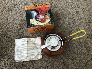 Rare Vintage Precise Phoenix Campster Camp Stove W/ Box & Papers - Freeship