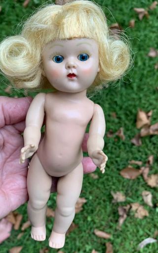 Vintage 50’s Vogue Ginny Doll Painted Lash Strung Blond Coloring