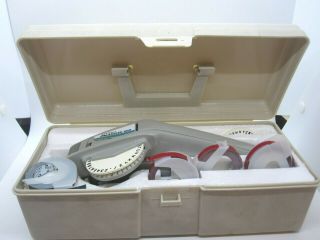 Vintage Dymo Organizer 1610 Label Maker W/case And 7 Rolls Of Labels