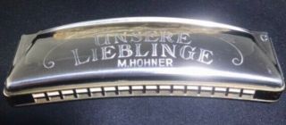 Antique German Harmonica M.  Hohner Unsere Lieblinge 1930`s Box