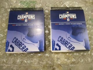 2015 Detroit Tigers Season Ticket Books - 4 Tickets To Each Game 3 Games Removed