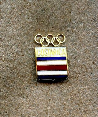 Noc Costa Rica 1980 Moscow 1984 Los Angeles Olympic Games Pin Enamel