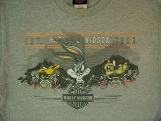 Harley Davidson Looney Tunes Double Graphic Short Sleeve T - Shirt Men 