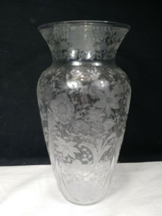 Antique Cambridge Glass Wildflower Vase Large