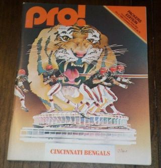 Nfl Pro Green Bay Packers Vs Cincinnati Bengals October 5,  1980 Program