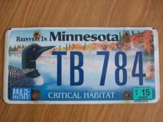 Minnesota License Plate Critical Habitat Loon