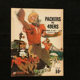 1967 Nfl Football Program Green Bay Packers Vs San Francisco 49ers Nov 19th Nmt