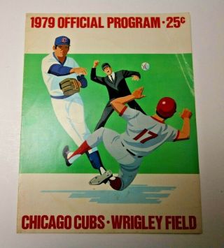 1979 Chicago Cubs Vs Montreal Expos Scorecard Mlb Baseball Rare