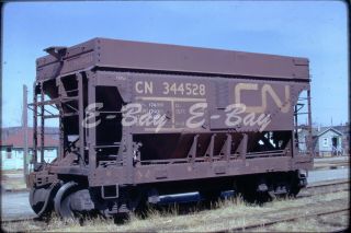 Train Slide Cn Canadian National Ore Car 344528,  1973,  Ridgetown,  Ont