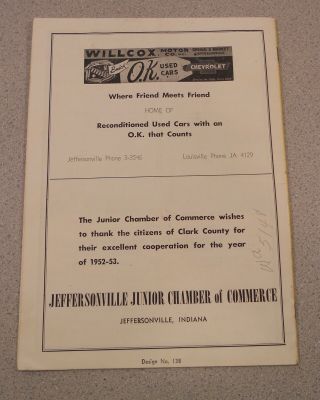 1952 Atherton High School vs Jeffersonville Football Program Louisville Indiana 2