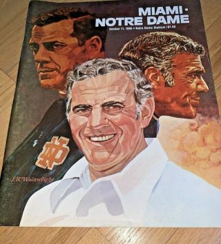 1980 Miami Vs.  Notre Dame Football Program - Ara Parseghian