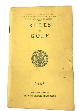 Vintage The Rules Of Golf United States Golf Assoc.  Usga St.  Andrews Book