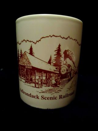 Adirondack Scenic Railroad Coffee Cup Mug Thendara Old Forge Big Moose Ny Vtg