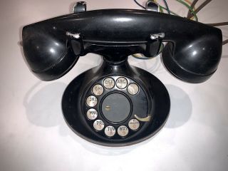 1930s 1940 Vintage Antique Bell System Western Electric Black D1 Phone