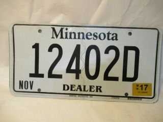 Minnesota License Plate Dealer Expired Tag Garage Craft Car Decor Usa Ship