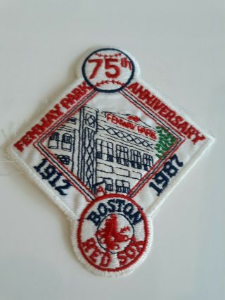 1987 Boston Red Sox Fenway Park 75th Anniversary Mlb Jersey Patch