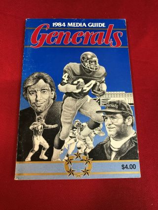 1984 Usfl Jersey Generals Media Guide Donald Trump Herschel Walker Pl1