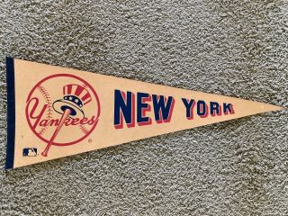 Vintage York Yankees Felt Pennant 1970’s Mlb Baseball 30 "