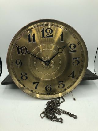 Antique German 11 3/4” Grandfather Clock Movement Or Restoration