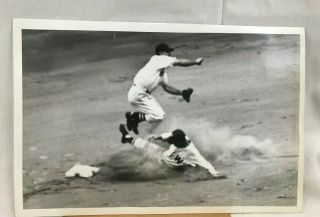 Orig.  1948 Ap Boston Red Sox Bobby Doerr Wash.  Dc Ed Stewart Photograph 9 " X 6 "