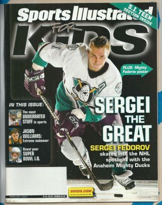 Sergei Fedorov Sports Illustrated For Kids February 2004 W/card No Label Ducks