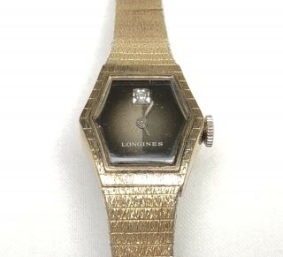 Vintage Longines Ladies 14k Gold Plated Wind Watch -