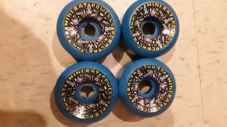 Vintage Nos Powell Peralta Mini Rats 97a Skateboard Wheels 57mm - Blue
