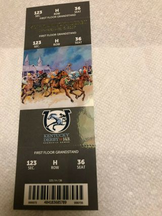1 Kentucky Derby Ticket Stub 5/7/2017