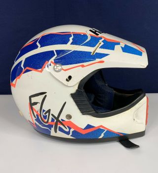 Vintage Hjc Motocross Helmet Fgx,  Dieter Def,  Size ??