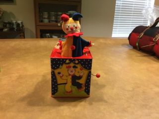 Vintage Schylling 1997 Jack in the Box Pop - up Clown/ Jester Musical Wind - up Toy 2