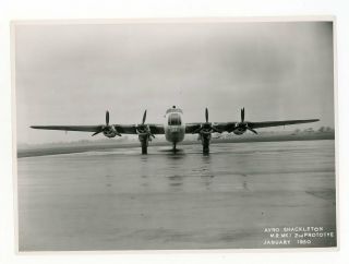 Photograph Of Avro Shackleton 2nd Prototype Vw131 - January 1950