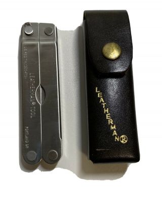 Vintage Leatherman Pst 1325473 Portland Or W/ Sheath Techni - Tool Multi Knife Usa