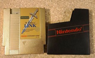Vtg Zelda Ii 2 Adventures Of Link W/sleeve Nintendo Nes Nintendo Gold