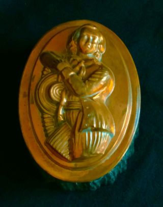 Antique Copper And Tin Food Mold Of A Gentleman