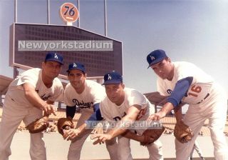 Brooklyn Dodgers - Sandy Koufax,  Don Drysdale,  John Podres - Los Angeles Dodgers