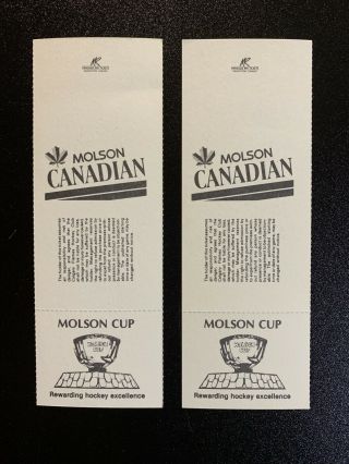 1989 NHL CALGARY FLAMES STANLEY CUP PLAYOFF TICKETS ROUND 2 & 3 2