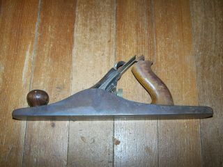 Antique Stanley No.  5 1/2 Smooth Bottom Jack Plane Woodworking Tool Good User 2