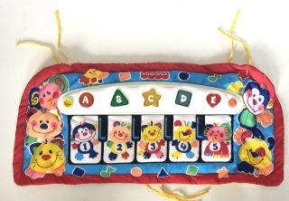 Vintage Fisher Price Kick & Play Piano Baby Crib Toy Musical