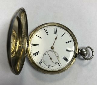Antique Arnold Adams & Co.  London Coin Silver Hunter Pocket Watch Runs & Stops
