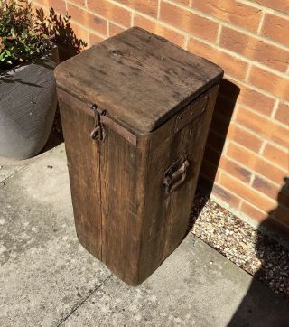 Vintage Antique Large Wooden Box Collectable Storage Decorative Rustic Box
