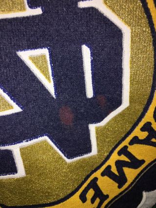 Vintage Nutmeg Mills University Of Notre Dame NCAA Gray Sweater Medium Made USA 3