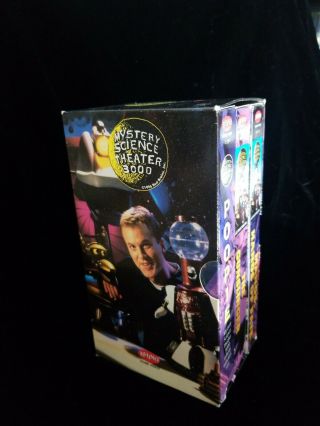 Mystery science theater 3000 VHS 3 Tapes Box Vintage 1997 and Form MST3K Poopie 2