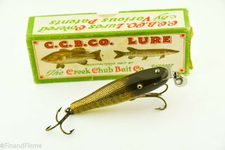 Vintage Creek Chub Baby Pikie Minnow Antique Fishing Lure Correct Box Jj19