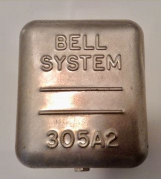 Vintage Bell System Line Protector 305a2 Can Box Aluminum