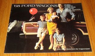 1968 Ford Station Wagon Sales Brochure Fairlane Torino Falcon Bronco