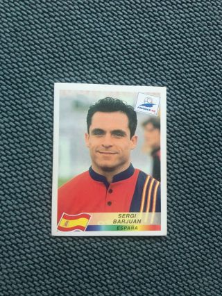 Panini France 1998 World Cup 98 Sticker No 235 Sergi Barjuan With Black Back